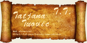 Tatjana Tuović vizit kartica